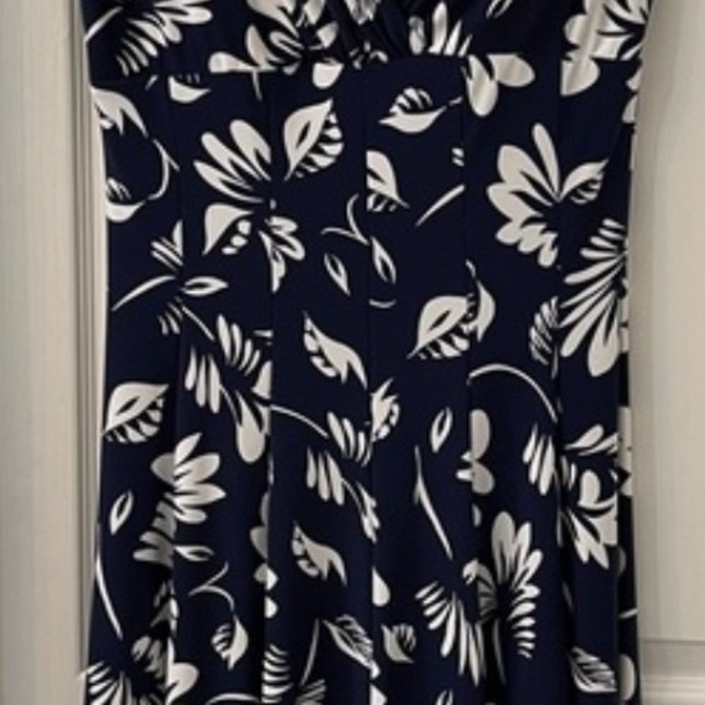 Ralph Lauren Midnight Blue and Ivory Dress